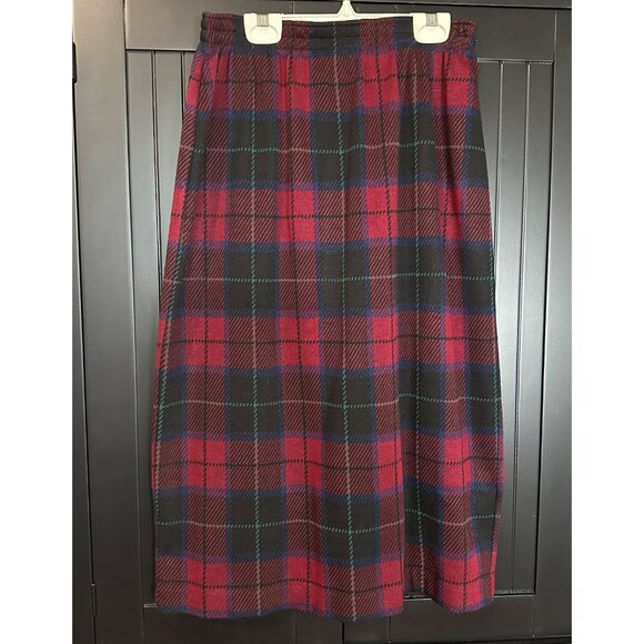 VTG Cathy Daniels Skirt Set Womens Medium Plaid Blazer Red Black Tartan Y2K - Picture 7 of 11